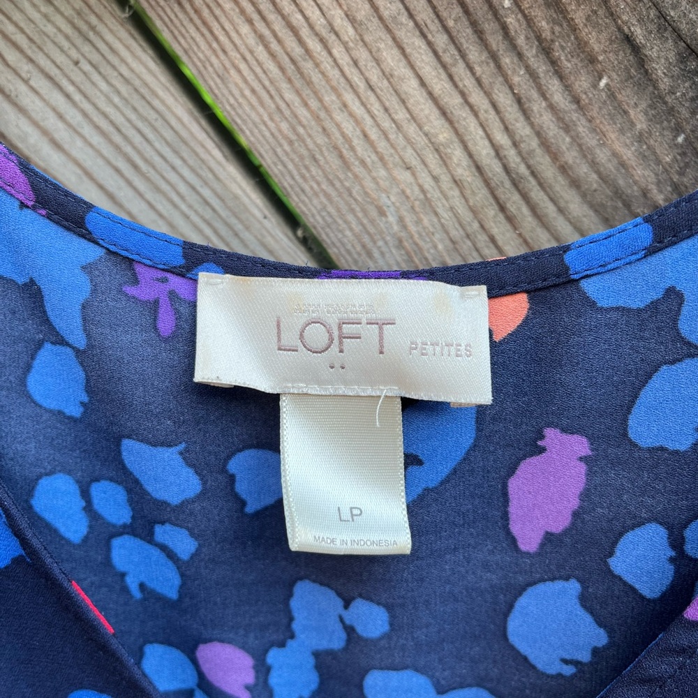 Loft Multi Color Blouse - LP - Picture 3 of 3